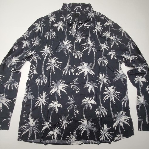 Palm Tree Long Sleeve Button Up Shirt 