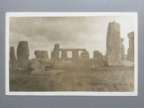 Stonehenge view Salisbury Plain c.1940? privately taken RP postcard 2 - Picture 1 of 2