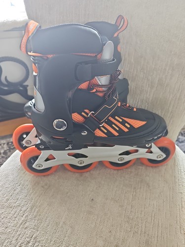 Patins à roulettes semi-professionnels réglables Cougar noir et orange Neuf  - Photo 2/7