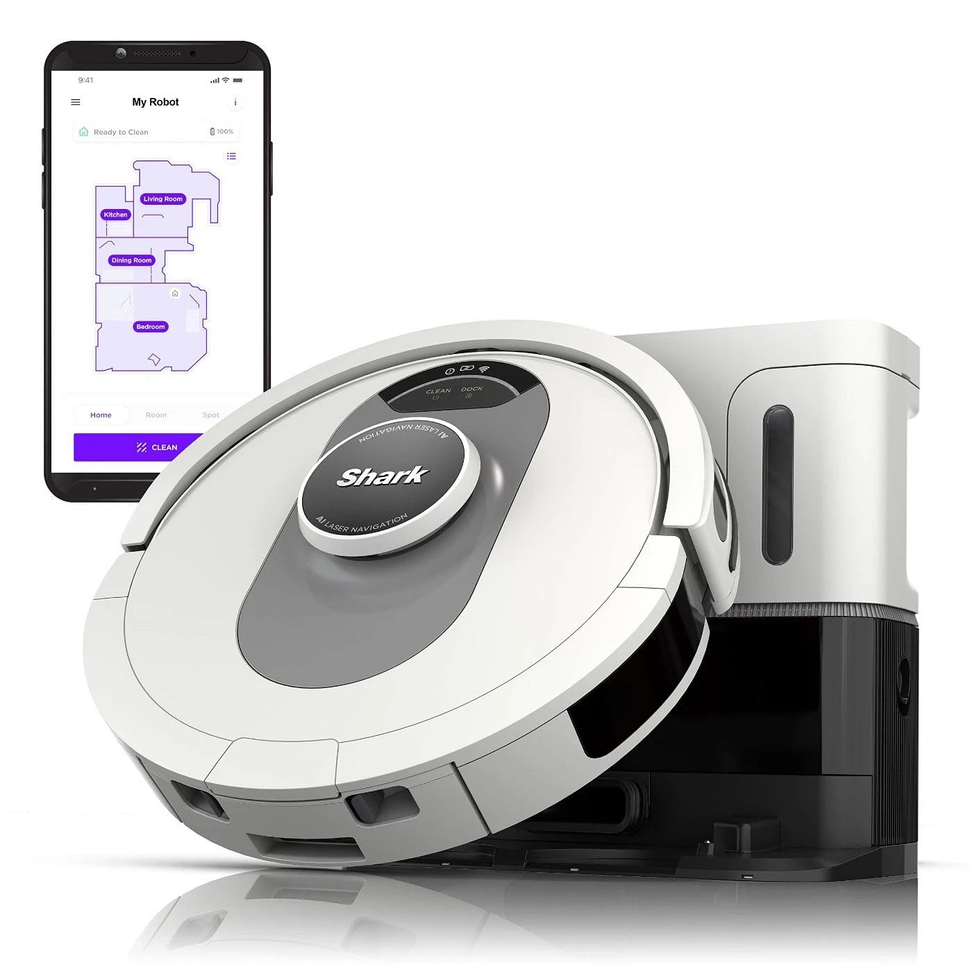 Shark AI Ultra Robot Vacuum with Voice Control, Mapping, XL Self-Empty Base