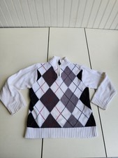 Est. 1989 Place Kids sweater White Gray 1/4 Zip Mock Neck Boys Size S 5/6