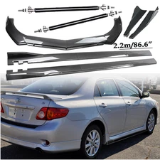 Carbon Fiber Front Bumper Lip Spoiler Side Skirt Body Kits For Toyota Coroll