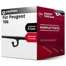 Für 106 I 1A/1C (Westfalia) Anhängerkupplung starr + E-Satz 13pol universell neu