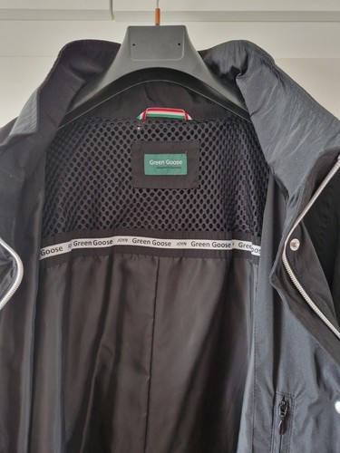 Neu ! Longjacke wetterfest von Green Goose Gr. 56 Schwarz mit abnehmbarer Kapuze - Bild 4 von 10