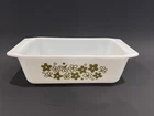 Vintage Pyrex #913 Spring Blossom Green Crazy Daisy Bread Loaf Pan 8 1/2”x4 1/2”