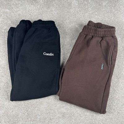 Comfrt Signature Sweatpant Jogger Heavyweight Soft Neutral Womens Small LOT OF 2