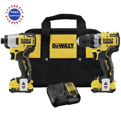 DEWALT XTREME 12V MAX* Cordless Drill Combo Kit DCK221F2 power brushless