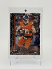 2025 Topps Chrome Football #88 Bo Nix Black Football Leather Refractor 08/10 SSP