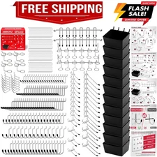 300-Piece Pegboard Hook Set, Pegboard Organizer Accessories for Hanging, Dura...