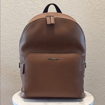 NWT Michael Kors Brown Leather Backpack Minimalist Design