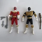 Vintage 1996 Power Rangers Zeo Ranger V and Gold Ranger Complete with Weapons