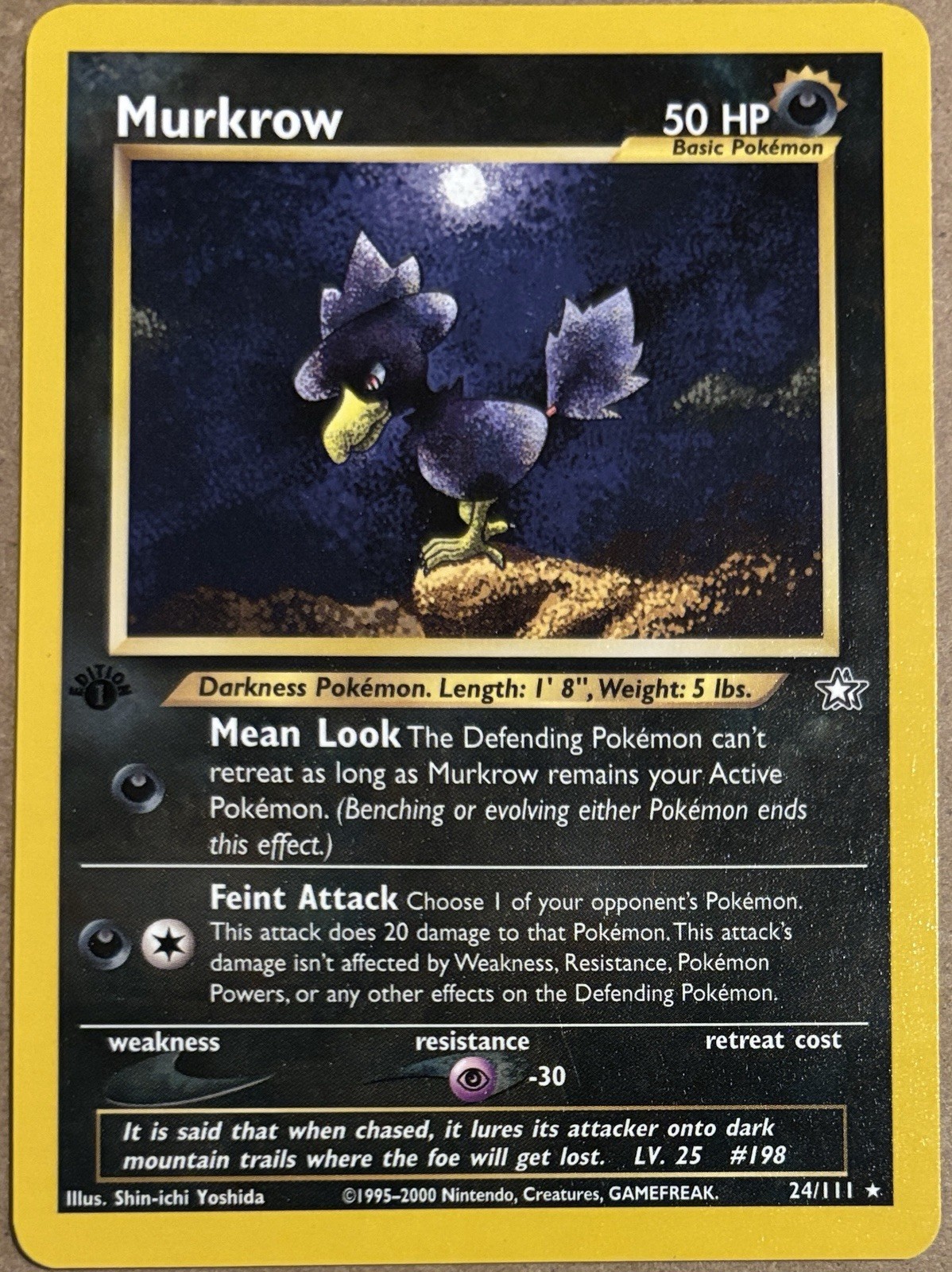 NM 2000 Pokemon Neo Genesis 1st Edition Murkrow #24/111
