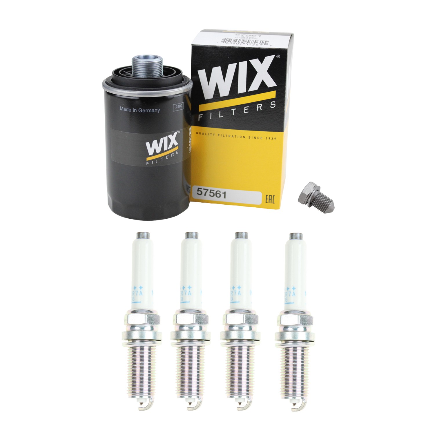Wix Engine Oil Filter  NGK 4 Laser Platinum Spark Plugs kit for Atlas Golf L4