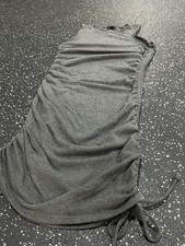 Forever 21 gray sleeves mini dress sides adjustable bodycon size S