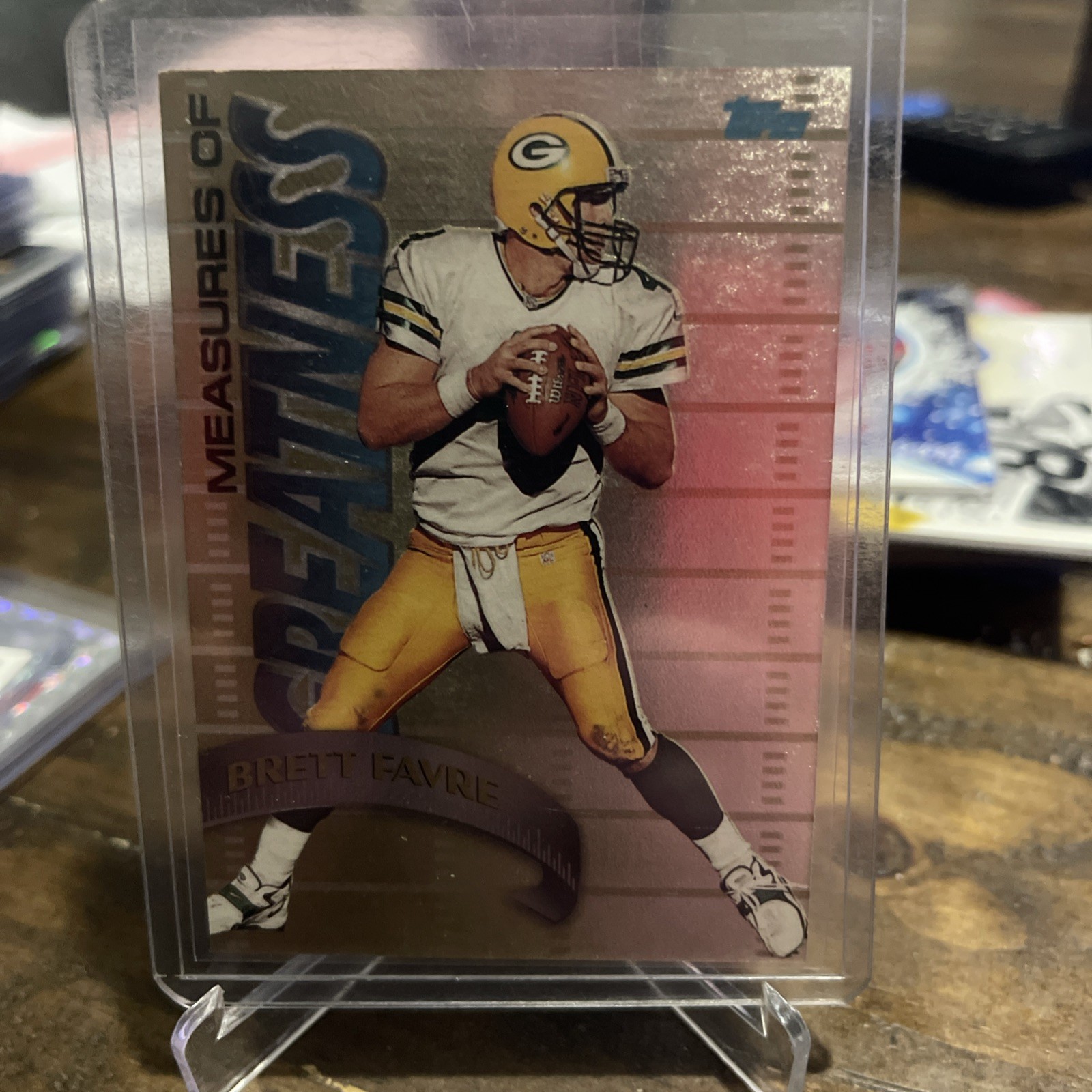 1998 Topps Chrome Brett Favre Measures of Greatness Refractor #MG15 Packers