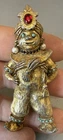 Vintage Figural Genie Rhinestone Costume Jewelry Large Brooch Pin Must See