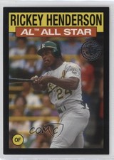 2021 Topps 1986 All-Star Baseball Black 76/299 Rickey Henderson #86AS8 HOF 0z8