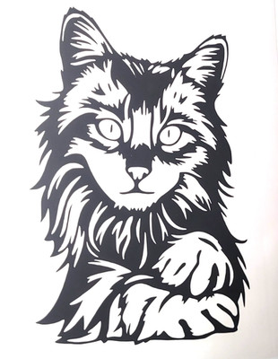 1x Katze Kätzchen Aufkleber Vinyl Sticker Auto Camper Van Fenster Maine 4x6 Zoll