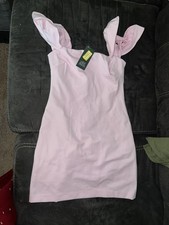 Wild Fable Pink Bow Shoulder Dress With Back Zipper size XS