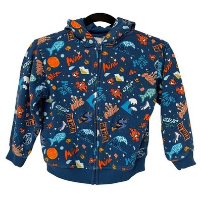Disney Pixar Finding Nemo Dory Navy Blue Full Zip Hoodie Jacket Youth Small