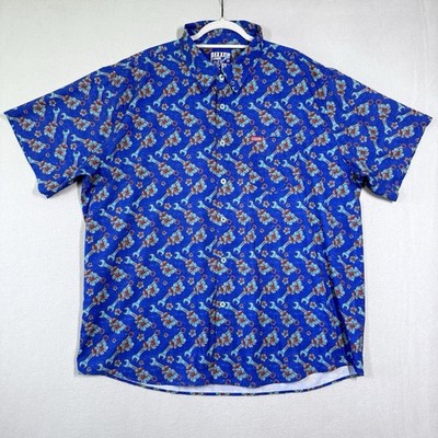 Dixxon Shirt Mens 3X Hawaiian Get Lei d Floral Wrench Tool Print Tropical Resort