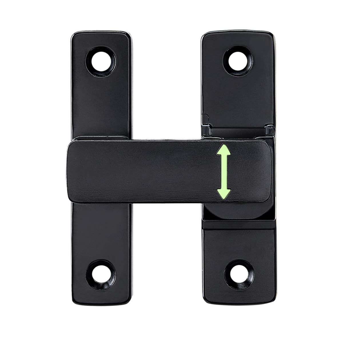 Black 90/180 Degree Flip Latch - Heavy-Duty Lock Bolt for Gate, Barn, Garden,...