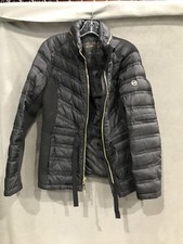 Michael Kors Women's Black Mixed Media Down Fill Puffer Coat Jacket Sz M