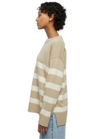 Sweatshirt Damen XS Urban Classics Gestreift Knit Crew Wetsand Sand