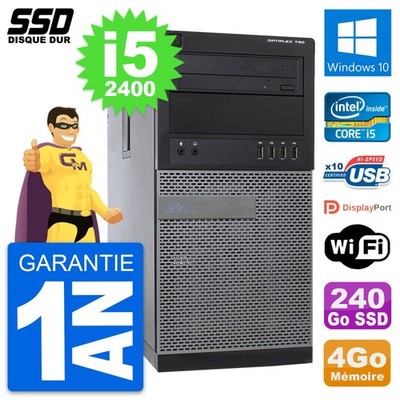 PC Tour Dell OptiPlex 790 MT Intel I5-2400 RAM 4GB SSD 240GB Windows 10 Wifi