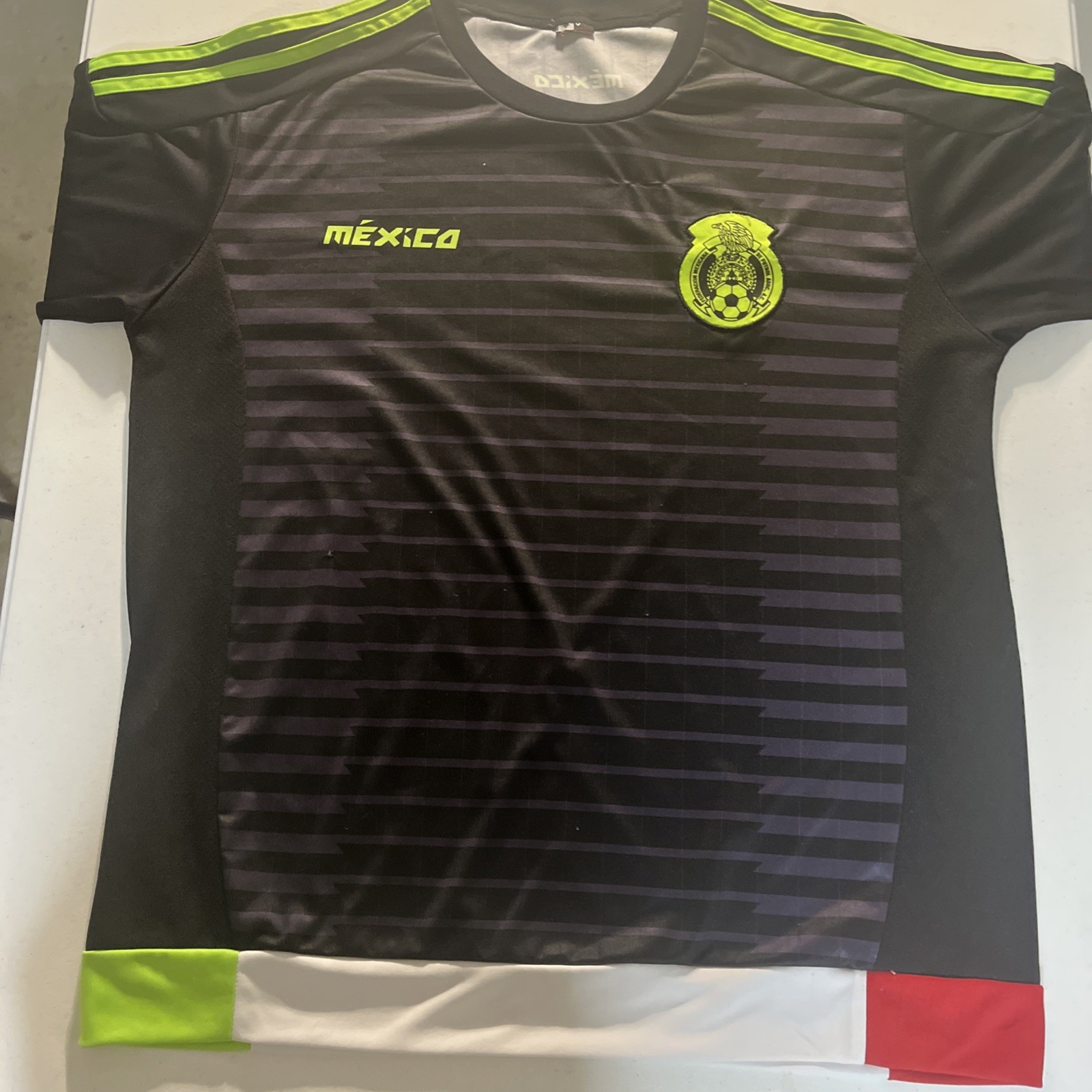 Adidas Mexico Jersey Men’s Xl 2015 Futbol Soccer Patch Black Green