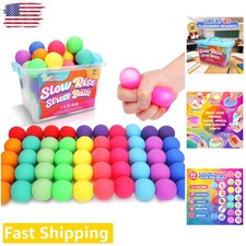 Certified Brand 50pc Stress Balls - Slow Rise Anxiety Relief Fidget Toys