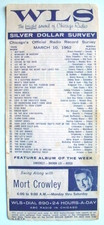 WLS SILVER DOLLAR SURVEY 3/10/62 DUKE OF EARL/HEY BABY/TWISTIN' THE NIGHT AWAY!