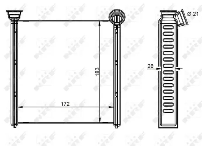 Interior Heating Heat Exchanger Fits VW Golf Van 1.6 TDi BlueMotion NRF 54342 - Image 3