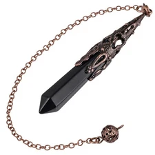 Nupuyai Healing Crystal Pendulum for Dowsing Divination Reiki, Vintage Carved...