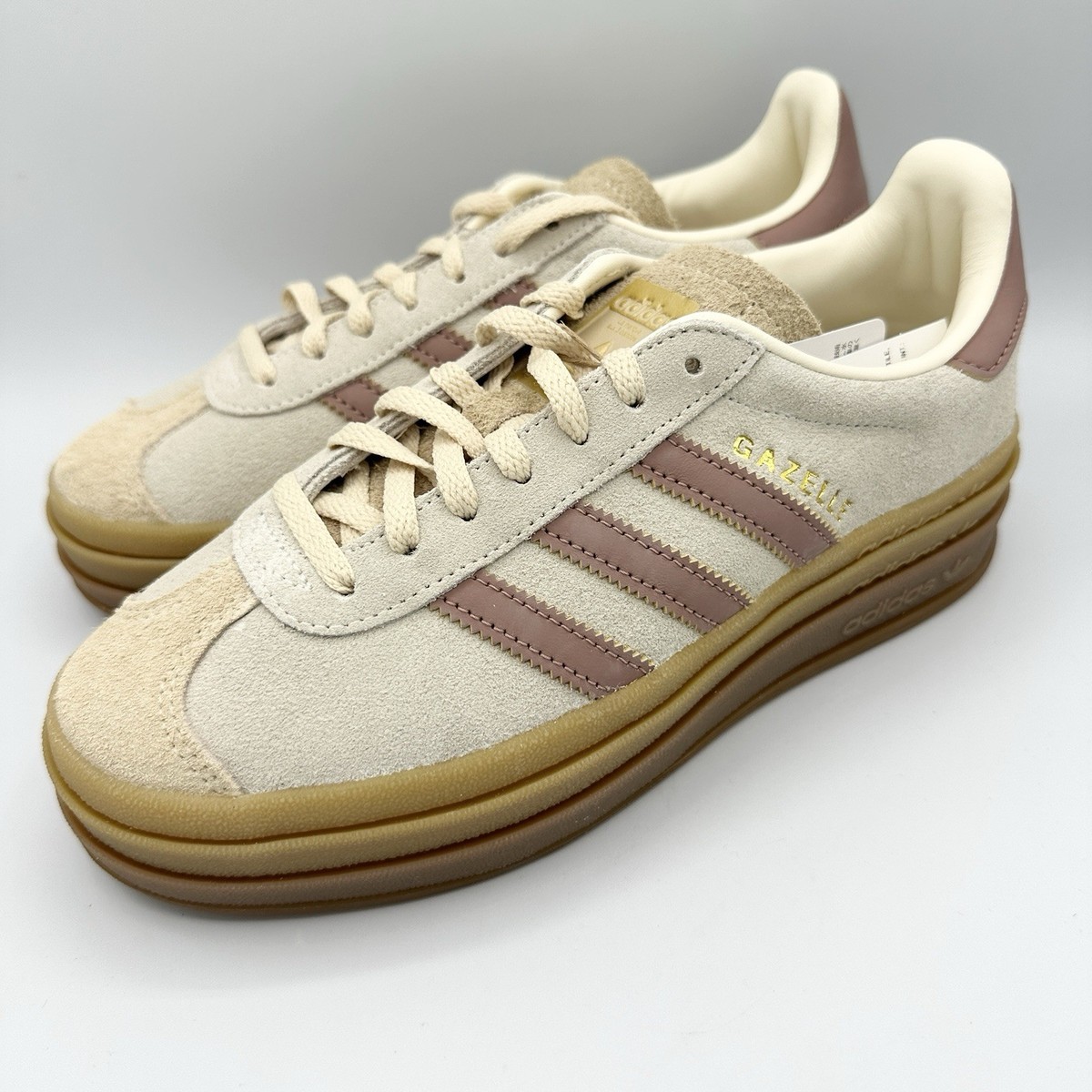 adidas Gazelle Bold Cream Clay Beige Pink Sand Strata Women's