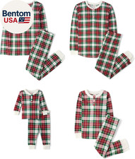 Family Matching, Plaid Waffle 2 Piece Pajama Sets