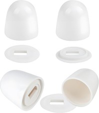 4 Packs White Toilet Bolt Caps, 1.44IN Height Cover is Compatible with A Wide Ra