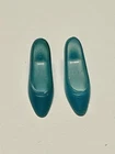 Vintage 1966 Barbie Francie Casey Twiggy Blue Squishy Heels Shoes Japan