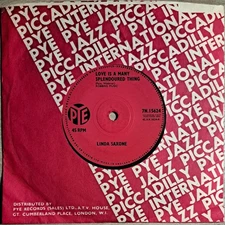 Linda Saxone - Love Is A Many Splendoured Thing - *V RARE SOLID CENT* - 7" Vinyl