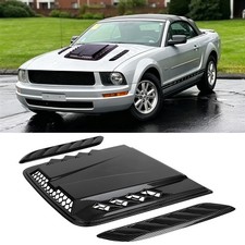 For Ford Mustang Pcs Automotive Hood Scoop Vent Hood Louvers Kit Carbon Fiber