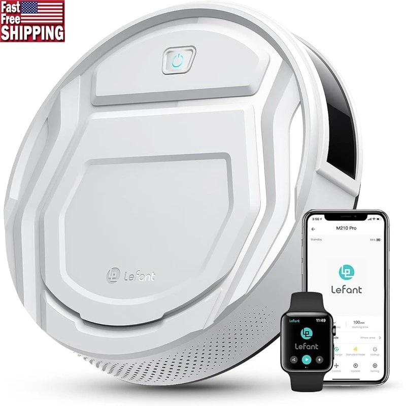 Smart Robot Vacuum Cleaner HEPA Filtration Obstacle Avoidance Pet Hair Cleaning