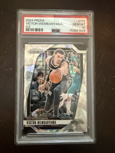 Panini Prizm Victor Wembanyama #172 Ice Prizm PSA 10   🔥 LOW POP
