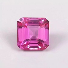15 CT Natural Flawless Pink Ceylon Sapphire Asscher Cut Loose Certified Gemstone