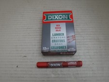 DIXON LUMBER CRAYONS 12 PACK RED #52000 HEX SHAPE