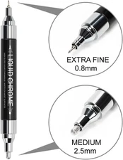 Liquid Chrome Marker Paint Marker DIY Silver Mirror Pen Any Surface High Gloss