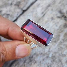 Natural Garnet 925 Sterling Silver Band Statement Ring Handmade Ring All Size