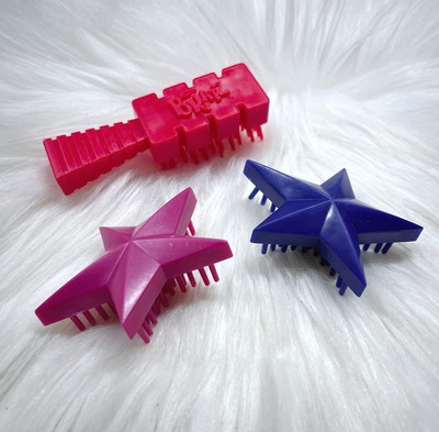 Lot Of Three Vintage Y2K Bratz Plastic Brush And Star Combs