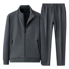 Men's Cotton Casual Suit Jacket and Trousers Set