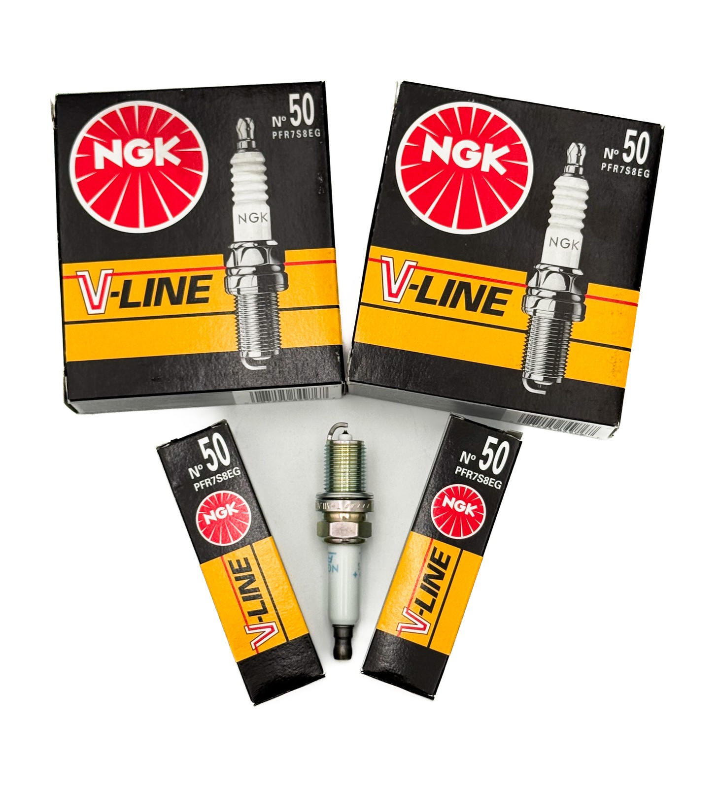 10x NGK V-LINE 50 PFR7S8EG Platinum Spark Plug 94976 M14x1.25 16mm