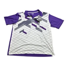 Slazenger Gold Polo Hydro-dri Men’s XL Purple White Casual Athletic